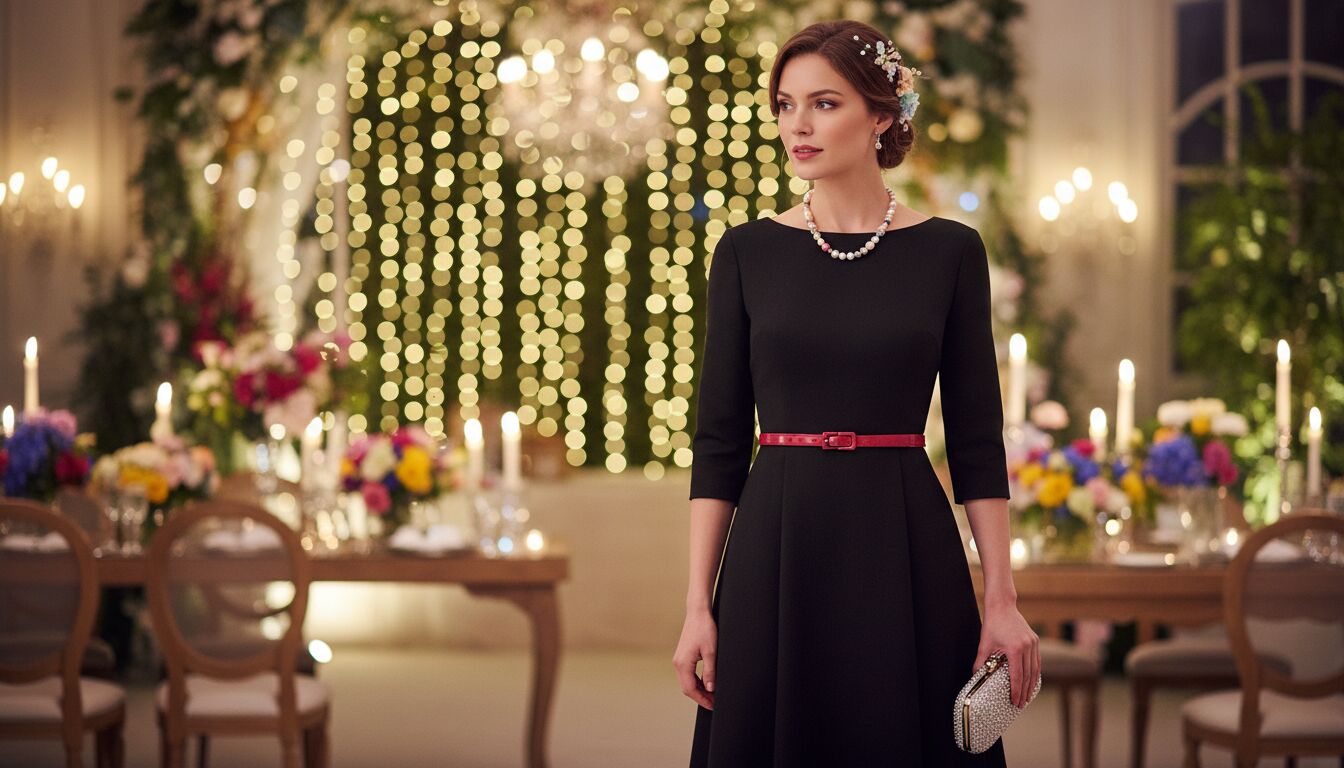 Comment égayer une robe noire pour un mariage ?