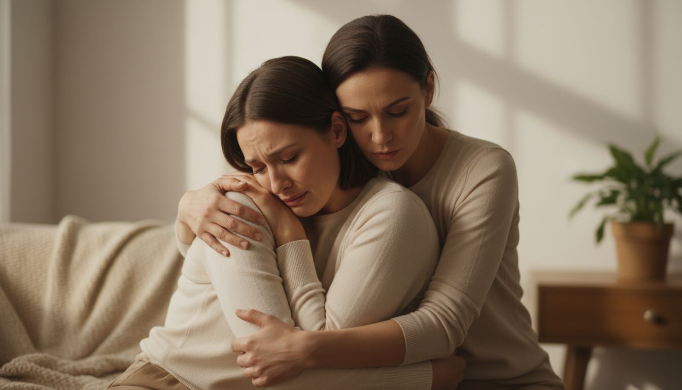 Rêver de pleurer dans les bras de quelqu’un : la signification