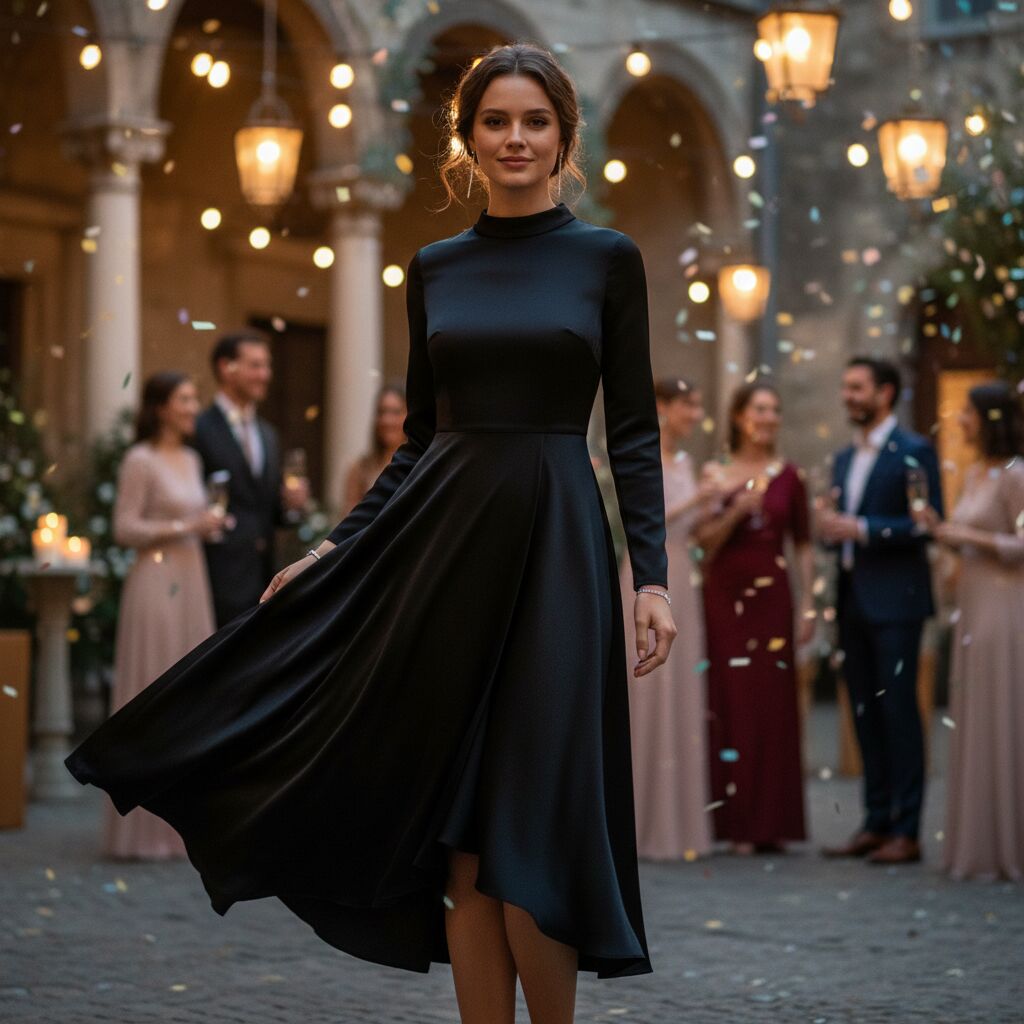 robe noire pour mariage invité