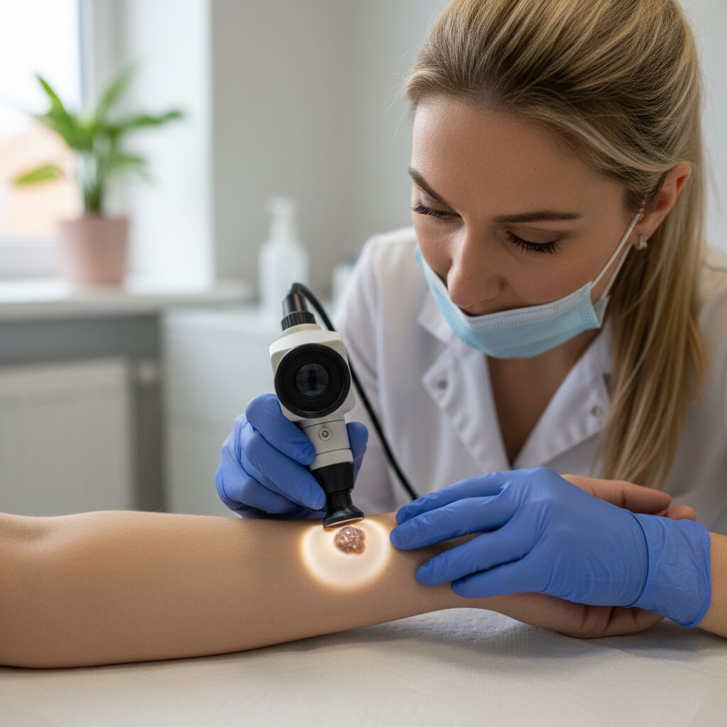grain de beauté qui se détache tout seul