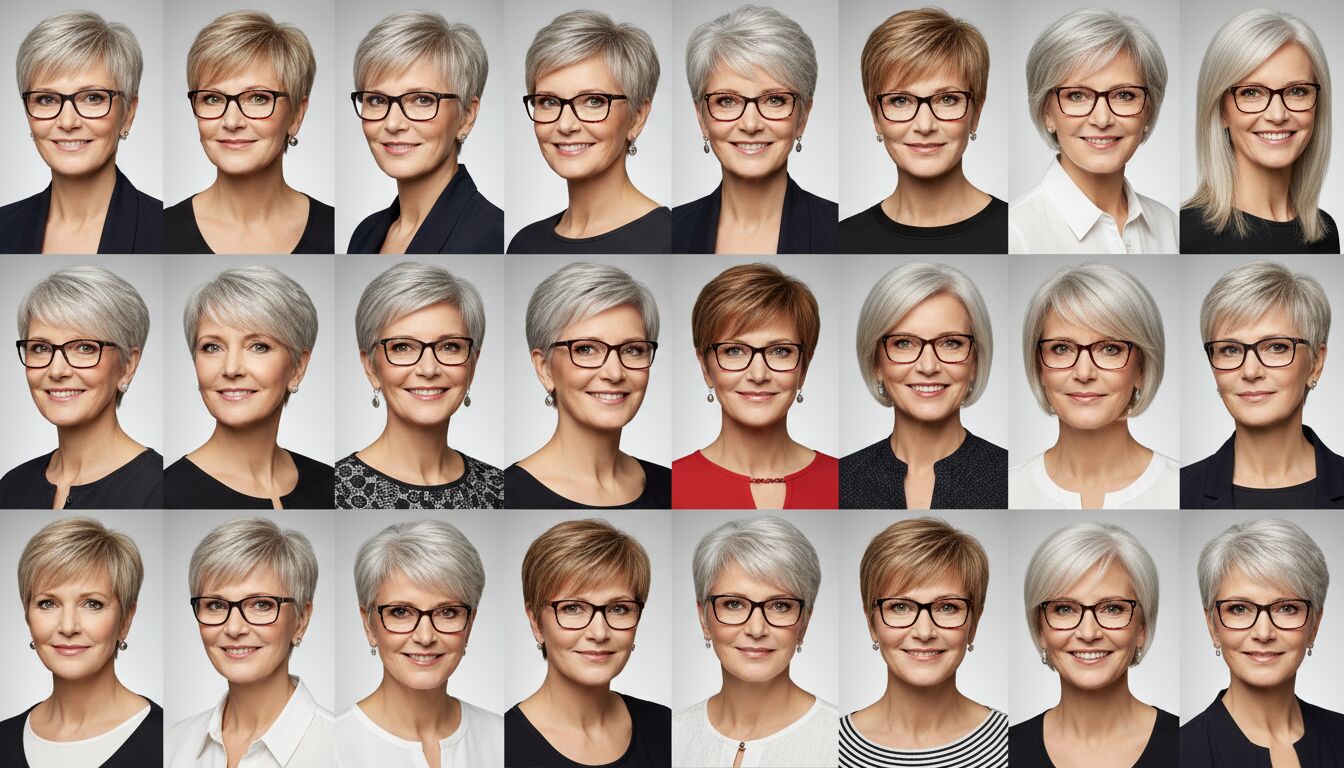TOP20 coupes de cheveux femme 50 ans avec lunettes 2026
