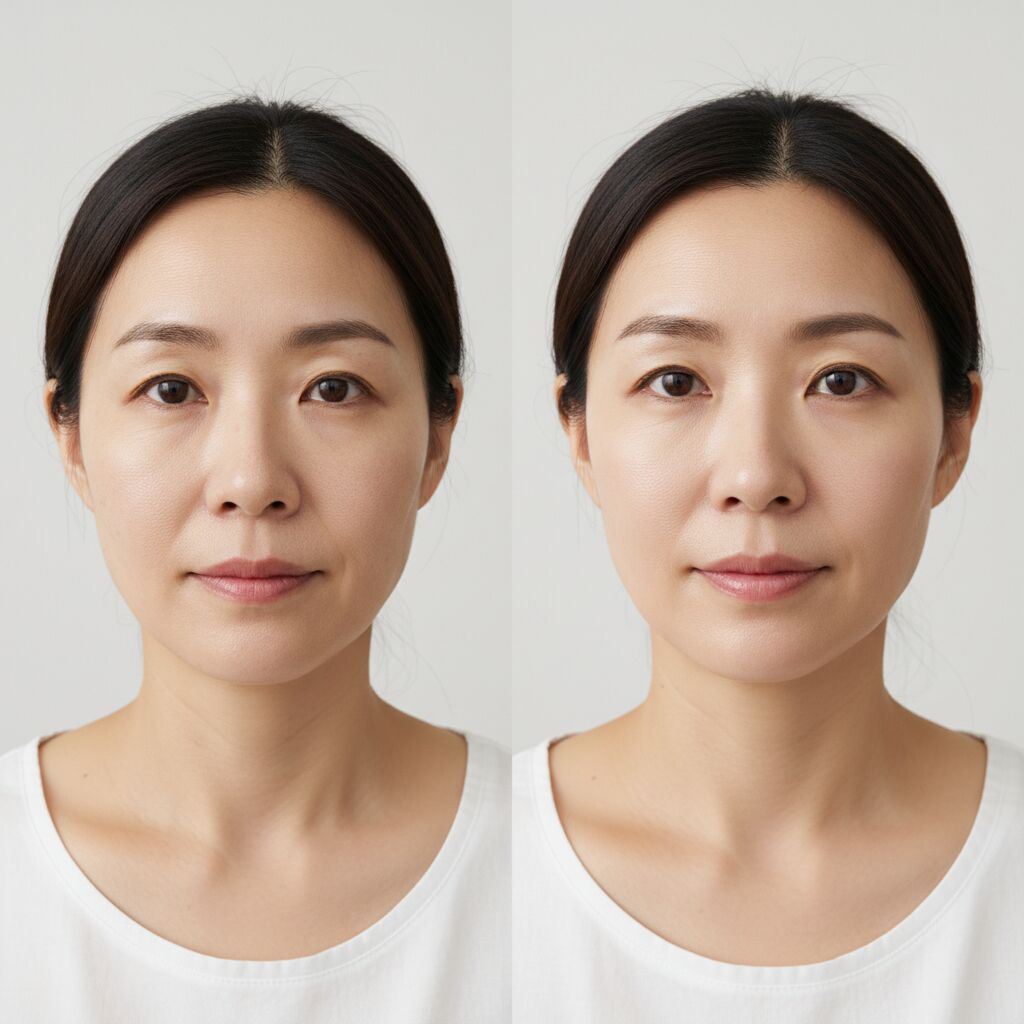 lifting coréen fil de soie avant après