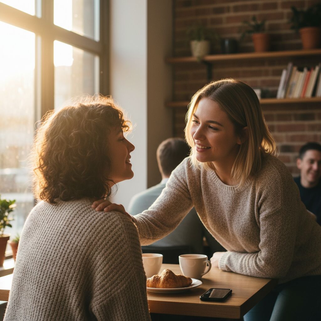 toucher l'épaule de quelqu'un signification
