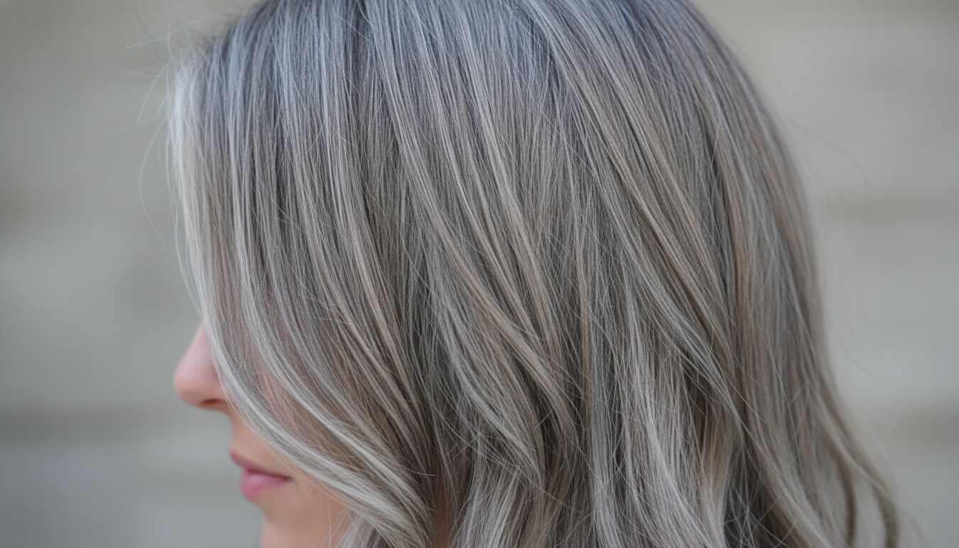 Balayage gris sur châtain : la tendance moderne pour vos cheveux